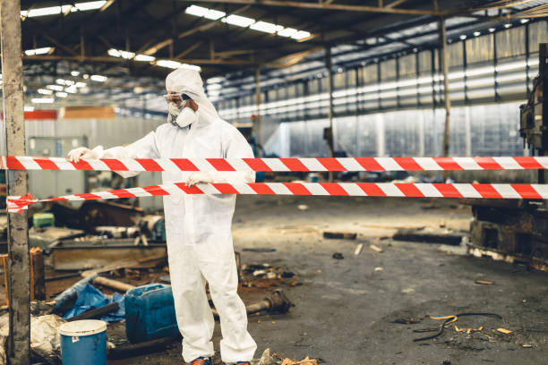 Professional Biohazard technician working in Clifton, TX